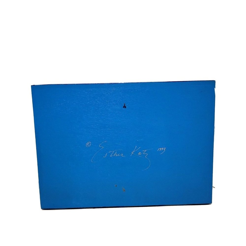 Tropical Bright Fish Handpainted Wooden Tray Signed By Artist 1993 Vintage OOAK - Picture 4 of 12